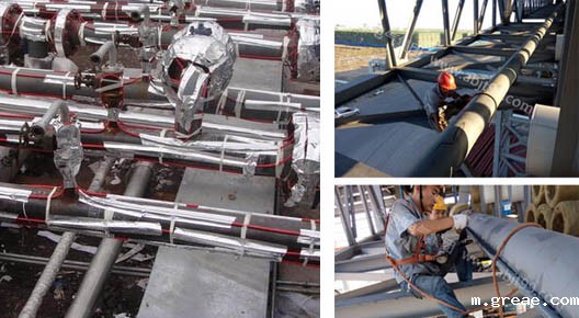 电伴热系统外绝缘出现破损的原因分析(图1) 电伴热系统外绝缘出现破损的原因分析(图1)