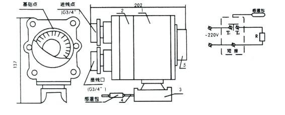 电伴热BJW51防爆温度控制器(图2) 电伴热BJW51防爆温度控制器(图2)