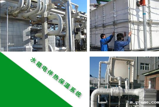 水箱圆柱卧式（玻璃钢）保温电伴热带方案设计(图1)