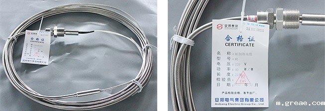 锅炉设备蒸汽吹灰采用耐高温铠装电伴热系统(图1)